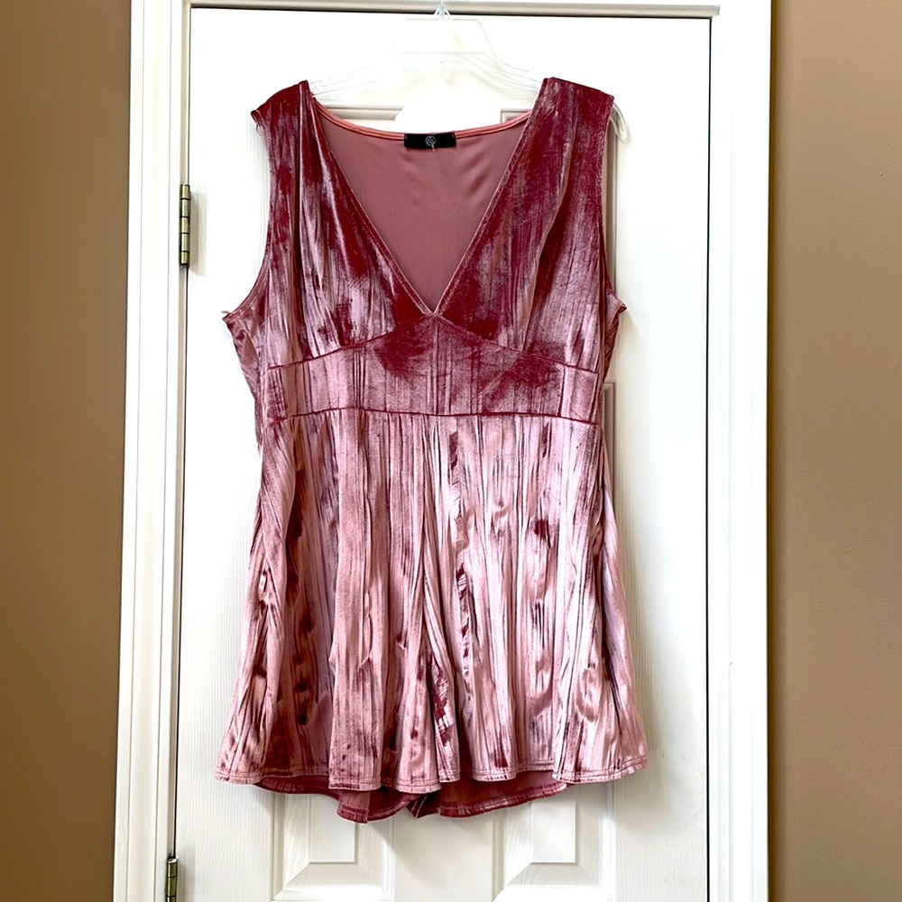 velvet rose romper